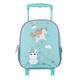 Idena 20069 - Rucksack Trolley mit 2 Glitter Rollen, für Mädchen, türkis mit zauberhaftem Einhorn Motiv, als Handgepäckskoffer, Schultrolley und Kinderrucksack, ca. 31 x 27 x 10 cm