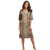 Plus Size Women's Print Sleepshirt by Dreams & Co. in Classic Leopard (Size 1X/2X) Nightgown