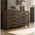 Gracie Oaks Anisley Greely 8 Drawer Double Dresser Wood in Brown | 39 H x 57.5 W x 16.25 D in | Wayfair 4249A54451424CAD8E5FFA6977A6442A