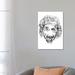 East Urban Home Albert Einstein by Octavian Mielu - Painting Print Canvas in Gray | 26 H x 18 W x 1.5 D in | Wayfair