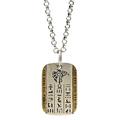 Two Tone 925 Sterling Silver Horus Falcon Head Pendant Necklace Engraved Ancient Egyptian Hieroglyphics for Men Women 60cm Chain