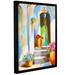 Fleur De Lis Living 'Tuscan Morning Stillness' - Floater Frame Painting Print on Canvas Metal in Blue/Orange/Yellow | 32 H x 24 W x 2 D in | Wayfair