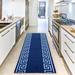 Blue 31 x 0.3 in Area Rug - Everly Quinn Runner Geometric Area Rug Nylon | 31 W x 0.3 D in | Wayfair 7D2B323E2DF34BF49685064BACC8974E