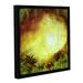 Millwood Pines 'Heavenly Forest' - Painting Print on Canvas in Green/Red/Yellow | 18 H x 18 W x 2 D in | Wayfair 67DDBEFBA6A341B9823CD098FD3DBB95