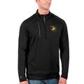 Men's Antigua Black Army Knights Big & Tall Generation Quarter-Zip Pullover Jacket