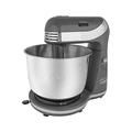 Quest Stand Mixers / 6 Speeds / 3L and 5L Sizes/Stainless Steel Bowl/Accessories Included/Ideal for Baking (3L, Grey)