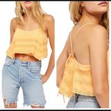 Free People Tops | Free People Home Again Tie Back Crop Cami Tank | Color: Orange | Size: Xs