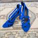 Zara Shoes | Blue Suede Heels | Color: Blue | Size: 7.5