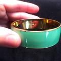 J. Crew Jewelry | J.Crew Turquoise & Gold Enamel Bangle Bracelet | Color: Blue/Gold | Size: Os