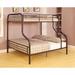 Isabelle & Max™ Pierre Twin Over Full Bunk Bed Metal in Black, Size 63.0 H x 57.0 W x 79.0 D in | Wayfair 188E1B64310846DCA0B3FF869A9AE23D
