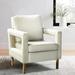 Armchair - Etta Avenue™ Clayne Armchair Velvet/Fabric in White | 33 H x 26.5 W x 30.5 D in | Wayfair CCAC6C048262465BB787FF550450623F