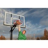 Lifetime Height Adjustable Portable Basketball Hoop (54" Polycarbonate Backboard), Steel in Black/Orange/White | 150 H x 54 W x 49 D in | Wayfair