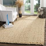 Ivory/Natural Rectangle 6' x 9' Area Rug - Ebern Designs Aerionna Geometric Hand-Woven Flatweave Jute/Sisal Ivory/Natural Area Rug 72.0 x 0.5 in brownJute & Sisal | Wayfair