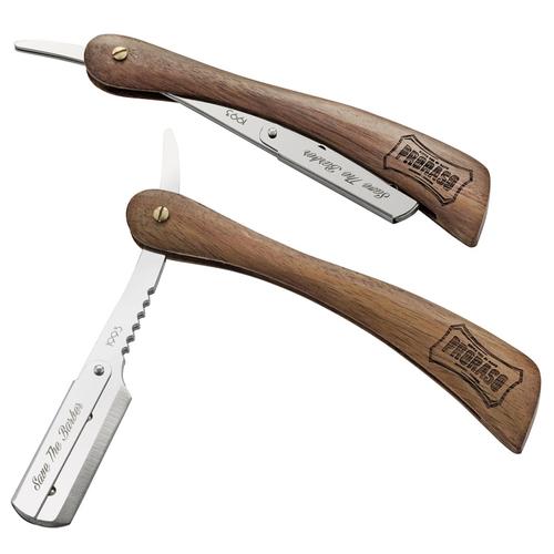 PRORASO - Rasiermesser mit Holzgriff Rasur 1 ct Herren