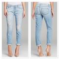 Anthropologie Jeans | Anthropologie Paige Naomi Distressed Denim Jeans | Color: Blue/White | Size: 25