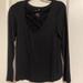 American Eagle Outfitters Tops | Ae Criss Cross Soft & Sexy Long Sleeve Shirt | Color: Black | Size: S