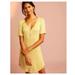 Anthropologie Dresses | Anthropologie Pure+Good Striped Henley Dress M | Color: Cream/Yellow | Size: M