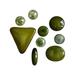 WORLDLY GOODS TOO 9 Piece Stones Wall Décor Set Glass in Green | 6 H x 66 W x 6 D in | Wayfair GWW-9/O