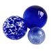 Orren Ellis 3 Piece Alameen Sphere Set Glass in Blue/Gray/White | 6 H x 18 W x 6 D in | Wayfair EBCABC2EB2C24BC3A49A4C34336016A2