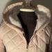 Anthropologie Jackets & Coats | Anthropologie Quilted Jacket W/Fleece Hood (L1213) | Color: Cream/Tan | Size: M