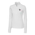 Women's Cutter & Buck White Houston Texans Traverse Half-Zip Pullover Jacket