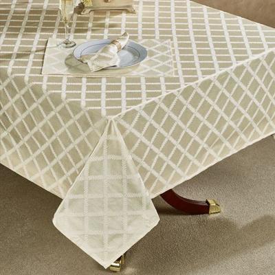 Laurel Leaf Garland Oblong Tablecloth, 70 x 122, Ivory