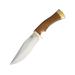 Bark River Marauder I Bowie Fixed Blade Knife 11.45in Overall 6.5in Satin Cpm-154 SS Blade Natural Canvas Micarta Handle Brass Guard And Pommel Saber
