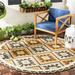 Brown/Green 79 x 0.25 in Area Rug - Union Rustic Northpoint Oriental Orange/Green/Brown Indoor/Outdoor Area Rug | 79 W x 0.25 D in | Wayfair