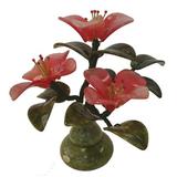 Bungalow Rose 7" Artificial Flowering Plant in Vase Stone in Gray | 7 H x 7 W x 7 D in | Wayfair 4065CBD64EDE4A8D9F0A512E766CCDB1