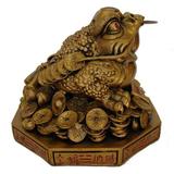 Bungalow Rose Money Frog Figurine Resin in Yellow | 9.5 H x 8.5 W x 8.5 D in | Wayfair 2108A109E5E64277ABB6E2E271C64CE3