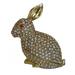 Dakota Fields Feng Shui Big Bejeweled Cloisonne Rabbit Figurine Metal in Yellow | 4 H x 3.5 W x 2.25 D in | Wayfair