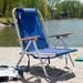 Highland Dunes Balmoral Reclining Beach Chair Metal in Blue | 25.2 H x 22.83 W x 29.92 D in | Wayfair C369CD03CB584875999824ABE1508836