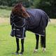 Gallop Trojan 300g Heavyweight Horse Turnout Rug and Detachable Neck Set Winter (5'9", Black/Grey)