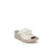 Wide Width Women's Smile Sandals by BZees in Cream Mesh (Size 7 W)