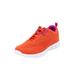 Wide Width Women's CV Sport Eddie Sneaker by Comfortview in Vibrant Papaya (Size 11 W)