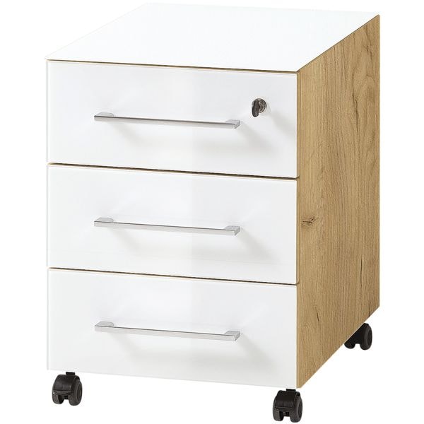 Germania-Werke Rollcontainer »Monteria« 3 Schübe weiß, 40x55x50 cm