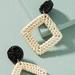 Anthropologie Jewelry | Anthropologie Rattan Earrings | Color: Black/Tan | Size: Os