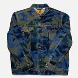 Levi's Jackets & Coats | Levis Premium Camo Trucker Jean Jacket Denim Blue | Color: Blue/Green | Size: S