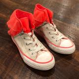 Converse Shoes | All Star Converse Girl Sneakers | Color: Cream/Orange | Size: 13g