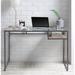 Latitude Run® Desk Glass/Metal in Gray | 31 H x 48 W x 24 D in | Wayfair 88B16340C7FF41BE947A34A2826B7642