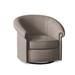 Barrel Chair - Bradington-Young Stellan 88.9Cm Wide Swivel Barrel Chair Leather/Genuine Leather in Black/Brown | 32 H x 35 W x 35 D in | Wayfair