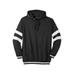 Men's Big & Tall KingSize Coaches Collection Colorblocked Pullover Hoodie by KingSize in Black (Size XL)