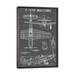 East Urban Home P-51 Mustang Vintage Airplane | Black - Drawing Print Canvas/Metal in Black/Gray/White | 40 H x 26 W x 1.5 D in | Wayfair