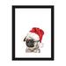 East Urban Home Christmas Meditation Pug by Big Nose Work - Graphic Art Print Paper in Brown/Gray/Red | 24 H x 16 W x 1 D in | Wayfair