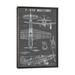East Urban Home P-51 Mustang Vintage Airplane | Black - Drawing Print Canvas, Wood in Black/Gray/White | 26 H x 18 W x 1.5 D in | Wayfair