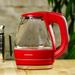 OVENTE 1.5 qt. Electric Tea Kettle Glass/Plastic in Red | 9.3 H x 6 W x 8 D in | Wayfair KG83R