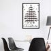 East Urban Home Merry Christmas Tree & Stars by Cindy Jacobs - Graphic Art Print Canvas/Metal in Black/Green/White | 40 H x 26 W x 1.5 D in | Wayfair