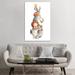 East Urban Home Party Animals by Mike Koubou - Graphic Art Print Canvas/Metal in Gray/Green/Orange | 60 H x 40 W x 1.5 D in | Wayfair
