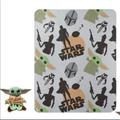 Disney Bedding | Baby Yoda Plush Pillow & Throw Set | Color: White/Silver | Size: 40” X 50”