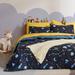 Isabelle & Max™ Clairan Galaxy Bedding Set Polyester/Polyfill/Microfiber in Blue/Yellow | Full/Queen Comforter + 6 Additional Pieces | Wayfair